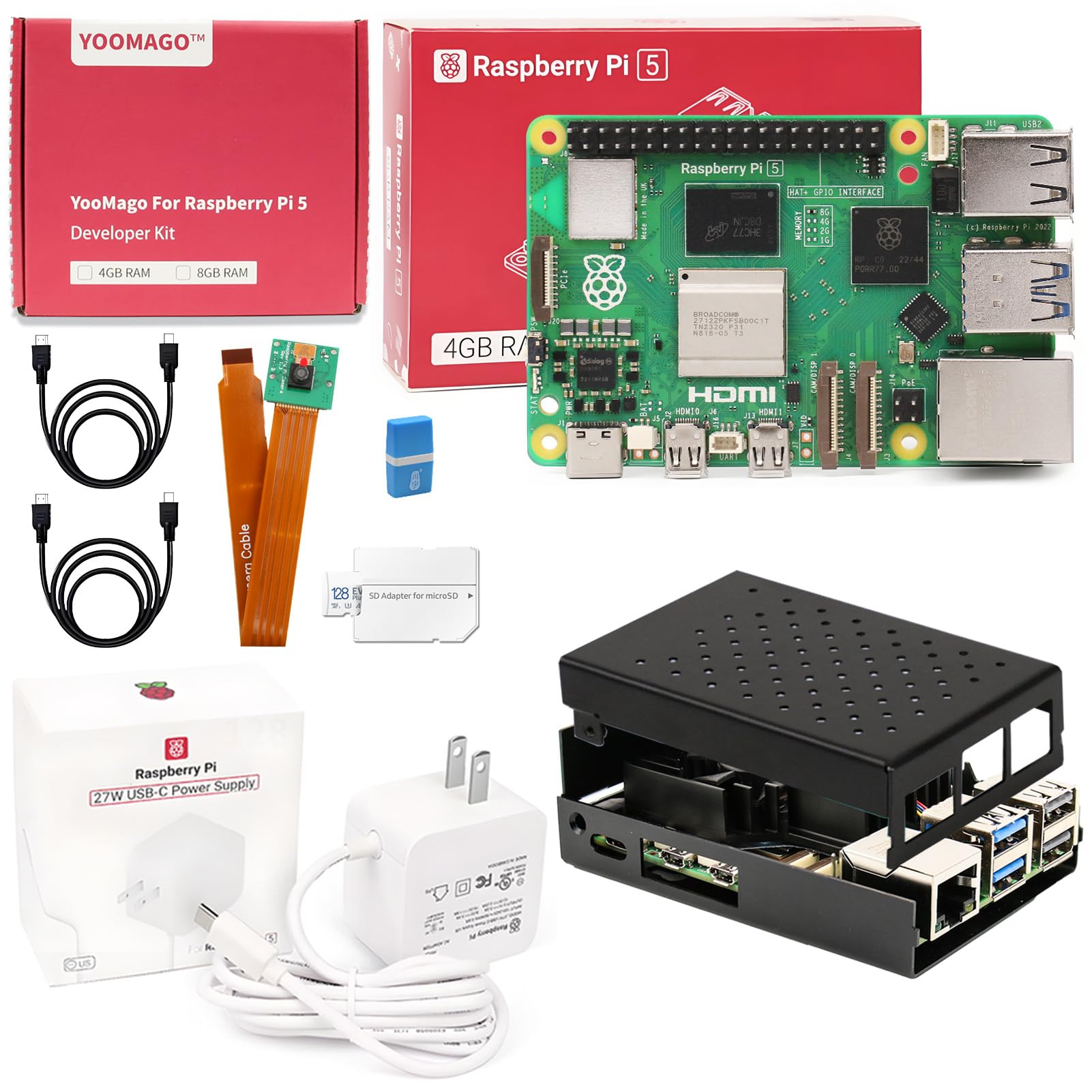 Raspberry Pi 4 8Gb Ram Kit - บอร์ดพัฒนา Raspberry Pi 5 รุ่นใหม่ ชุดอุปกรณ์ครบชุด