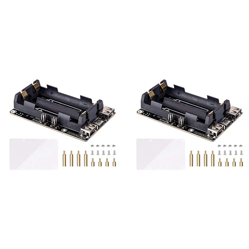 Raspberry Pi Uninterrupted Power Supply Ups 18650 - AA08-2X สำหรับ Raspberry Pi 4 แหล่งจ่ายไฟ