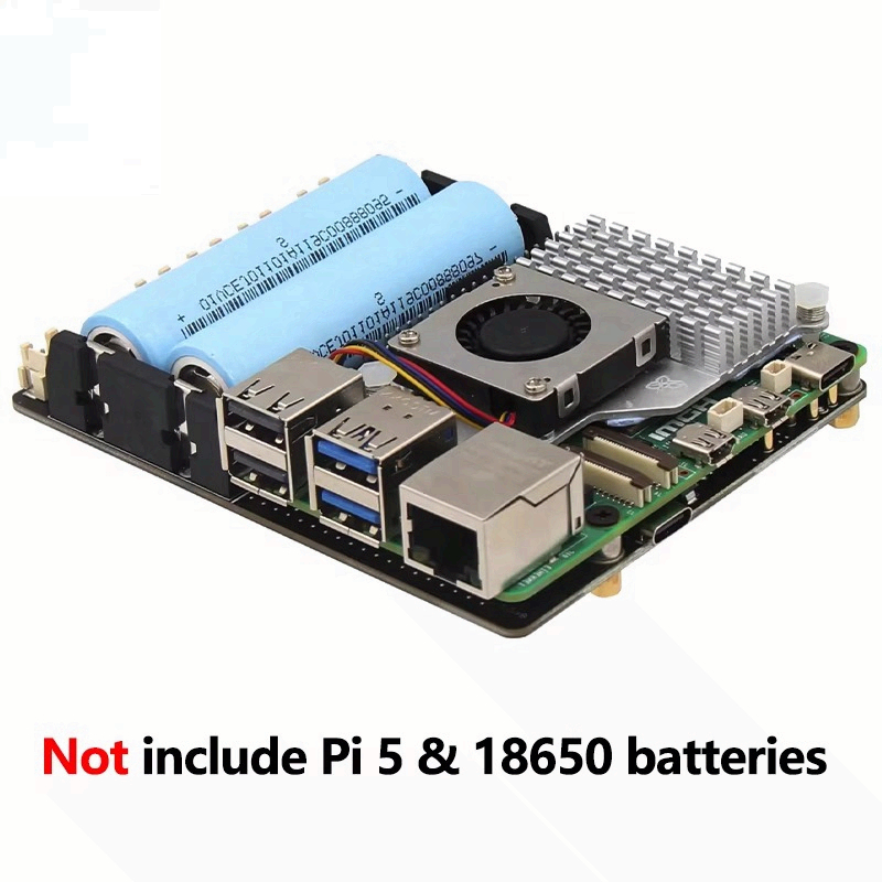 Raspberry Pi Uninterrupted Power Supply Ups 18650 - บอร์ด Raspberry Pi 5 18650 UPS,
