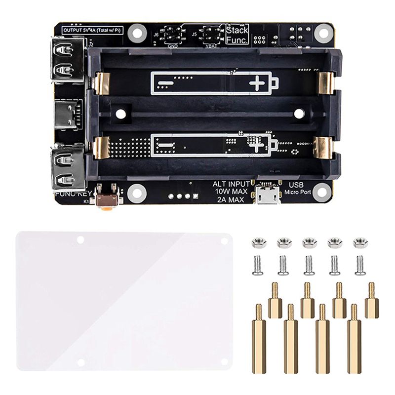 Raspberry Pi Uninterrupted Power Supply Ups 18650 - Delicate Texture-2X สำหรับ Raspberry Pi 4