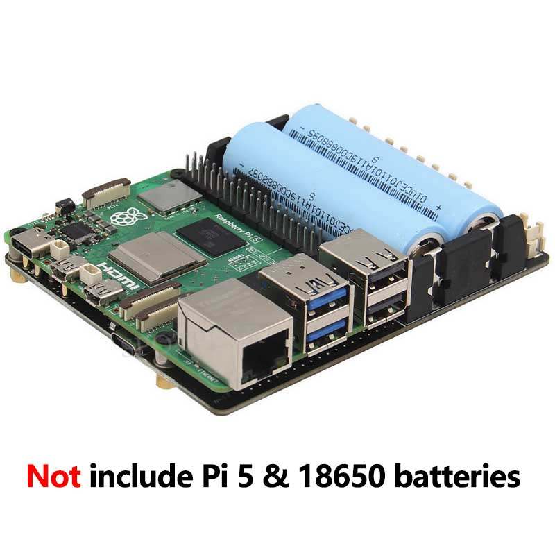 Raspberry Pi Uninterrupted Power Supply Ups 18650 - บอร์ดขยายการจัดการพลังงาน X1201 สำหรับ Raspberry Pi 5