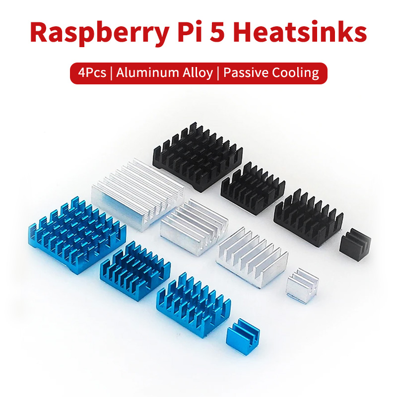 Raspberry Pi Water Cooling Kit - 4 ชิ้น Raspberry Pi 5 ฮีทซิงค์อลูมิเนียม