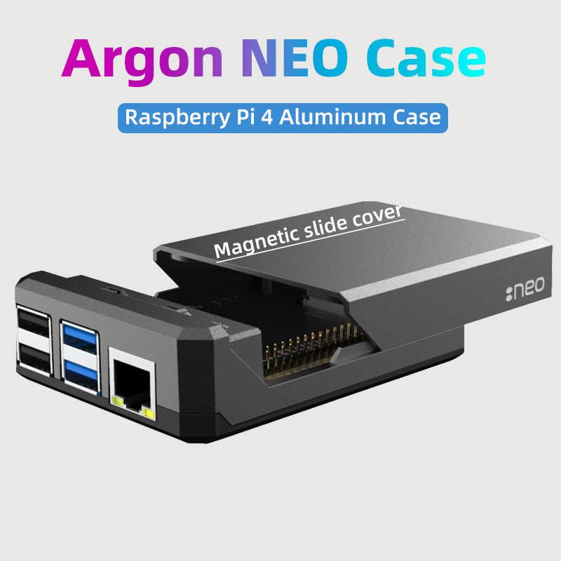 Argon One V3 M.2 Nvme Case - Argon NEO Raspberry Pi 4 กรณีเปลือกโลหะอลูมิเนียมเลื่อนฝาครอบแม่เหล็ก