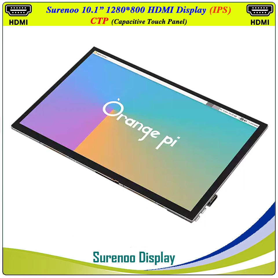 Raspberry Pi 10.1 Inch Capacitive Touch Screen Ips - จอแสดงผล LCD ขนาด 10.1 นิ้ว ความละเอียด