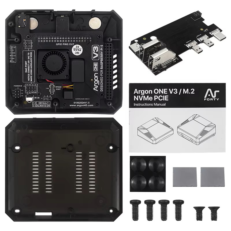 Argon One V3 M.2 Nvme Case - เคสโลหะ Argon ONE V3 สำหรับ Raspberry