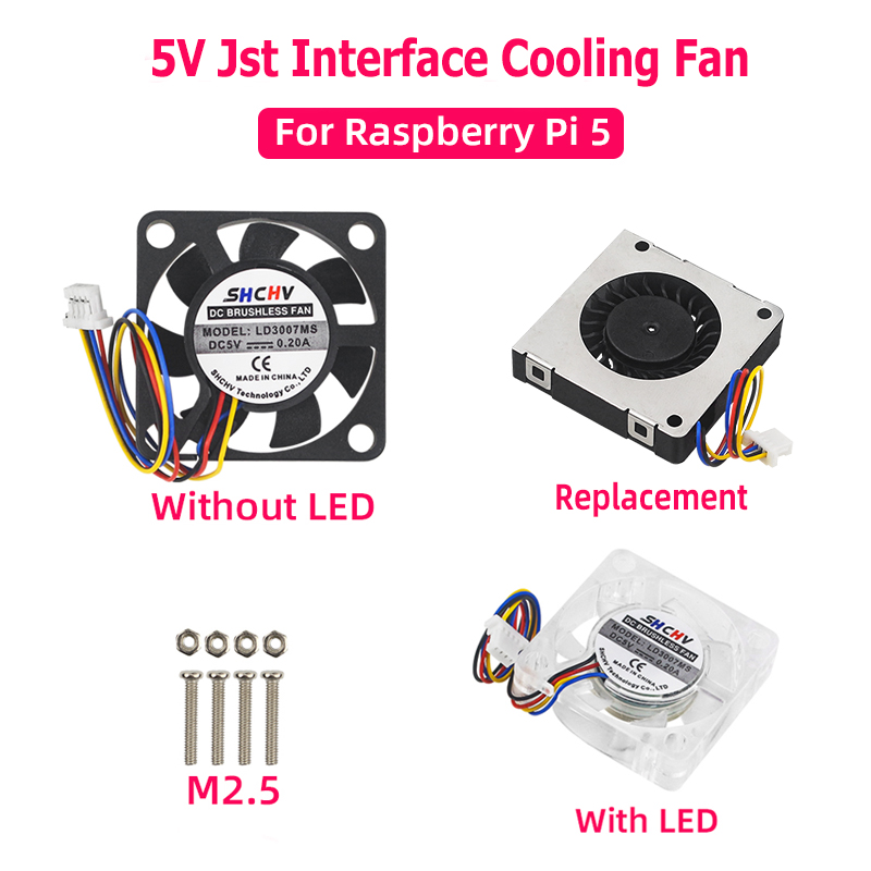 Raspberry Pi Water Cooling Kit - 5V พัดลมระบายความร้อน JST อินเทอร์เฟซ PWM ปรับความเร็ว