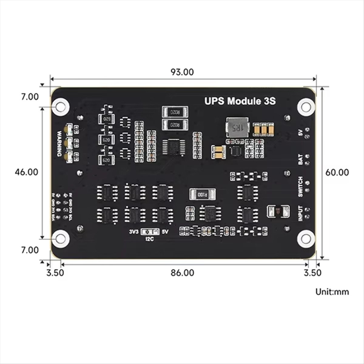 Raspberry Pi Uninterrupted Power Supply Ups 18650 - อุปกรณ์สำรองไฟสำหรับ Raspberry Pi 5 รองรับแบตเตอรี่ลิเธียม 18650