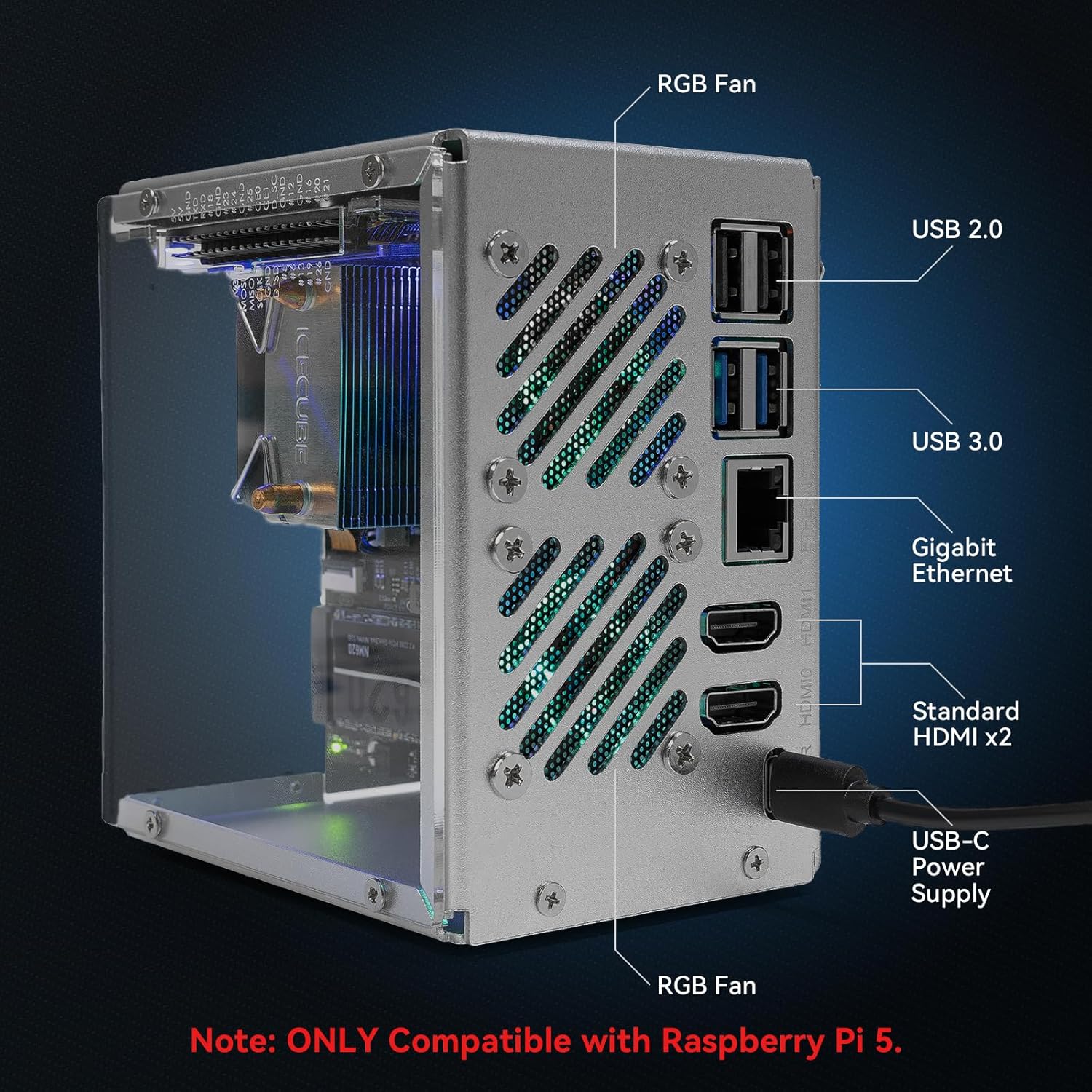 เคสคอมพิวเตอร์ขนาดเล็ก Pironma - Raspberry Pi Ai Kit Hailo-8L บทวิจารณ์และราคา