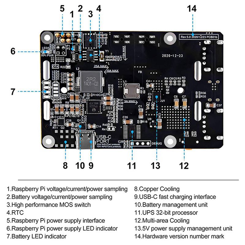AA08-2X สำหรับ Raspberry Pi 4  - Raspberry Pi Uninterrupted Power Supply Ups 18650 บทวิจารณ์และราคา