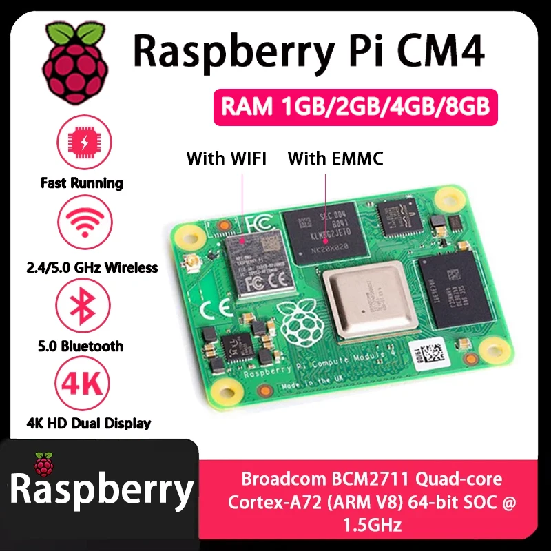 Raspberry Pi CM4 1GB/2GB/4GB/8 - Raspberry Pi Compute Module 4 8Gb 32Gb Emmc บทวิจารณ์และราคา