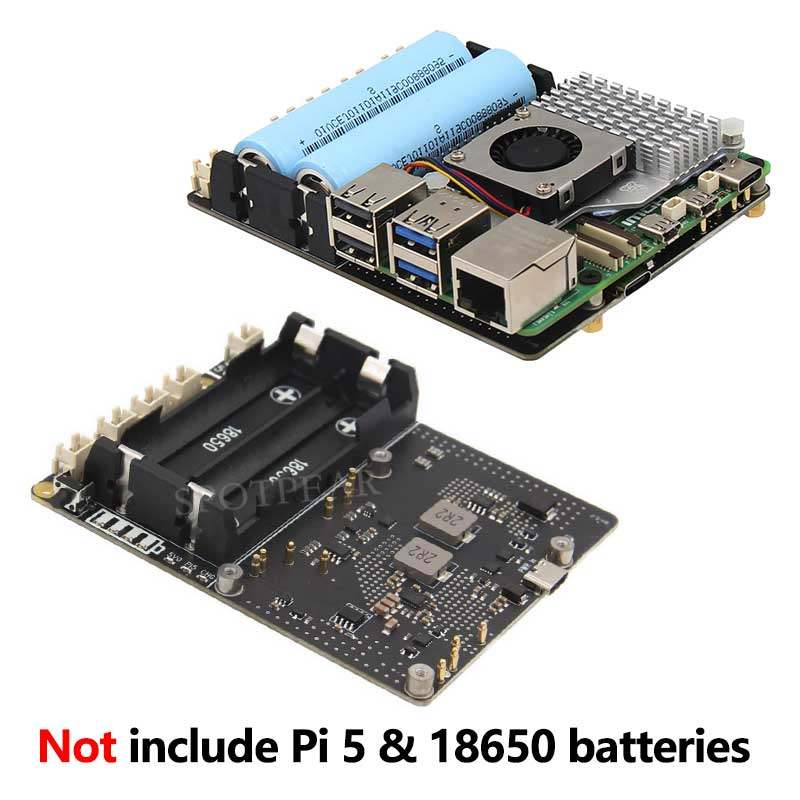 บอร์ด Raspberry Pi 5 18650 UPS - Raspberry Pi Uninterrupted Power Supply Ups 18650 บทวิจารณ์และราคา