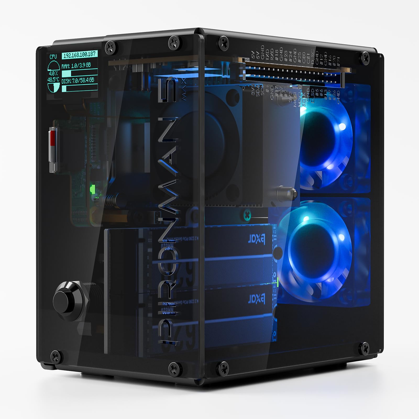 เคสพีซี Pironman 5-MAX Dual NV - Raspberry Pi Ai Kit Hailo-8L บทวิจารณ์และราคา