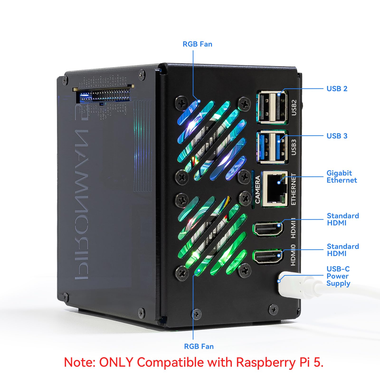 เคสพีซี Pironman 5-MAX Dual NV - Raspberry Pi Ai Kit Hailo-8L บทวิจารณ์และราคา