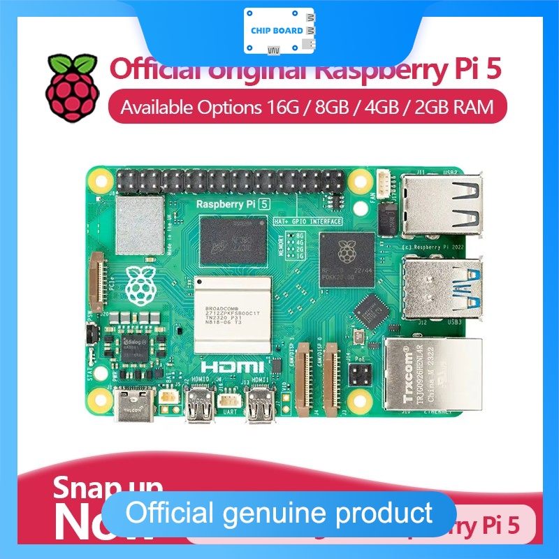 คอมพิวเตอร์บอร์ดเดี่ยว Raspber - Raspberry Pi 5 8Gb Board บทวิจารณ์และราคา