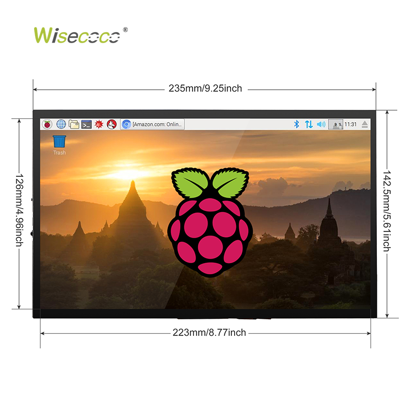 หน้าจอสัมผัส LCD ขนาด 5 7 10.1 - Raspberry Pi 10.1 Inch Capacitive Touch Screen Ips บทวิจารณ์และราคา