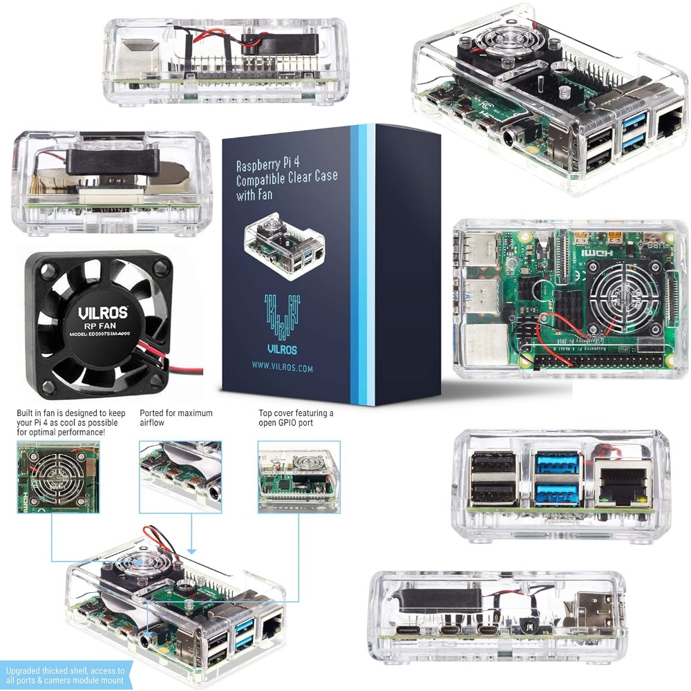 ชุดเริ่มต้นเคส ABS ระบายความร้ - Raspberry Pi 4 8Gb Ram Kit บทวิจารณ์และราคา