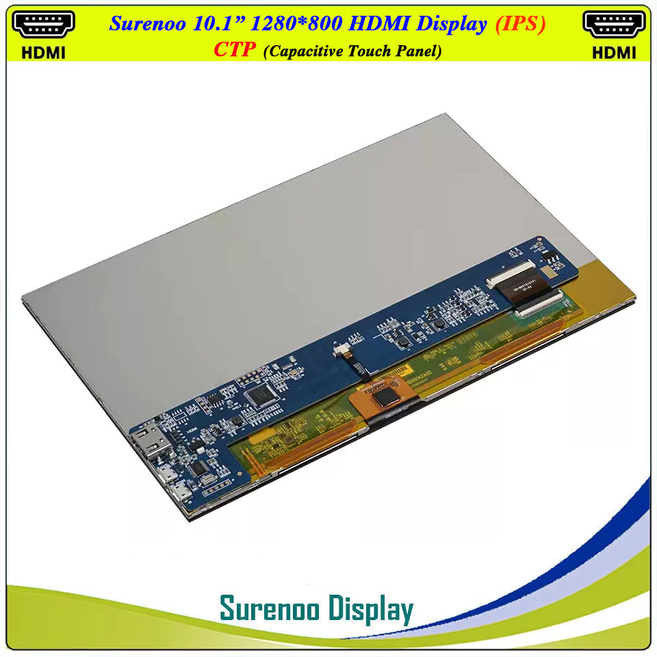 จอแสดงผล LCD ขนาด 10.1 นิ้ว คว - Raspberry Pi 10.1 Inch Capacitive Touch Screen Ips บทวิจารณ์และราคา
