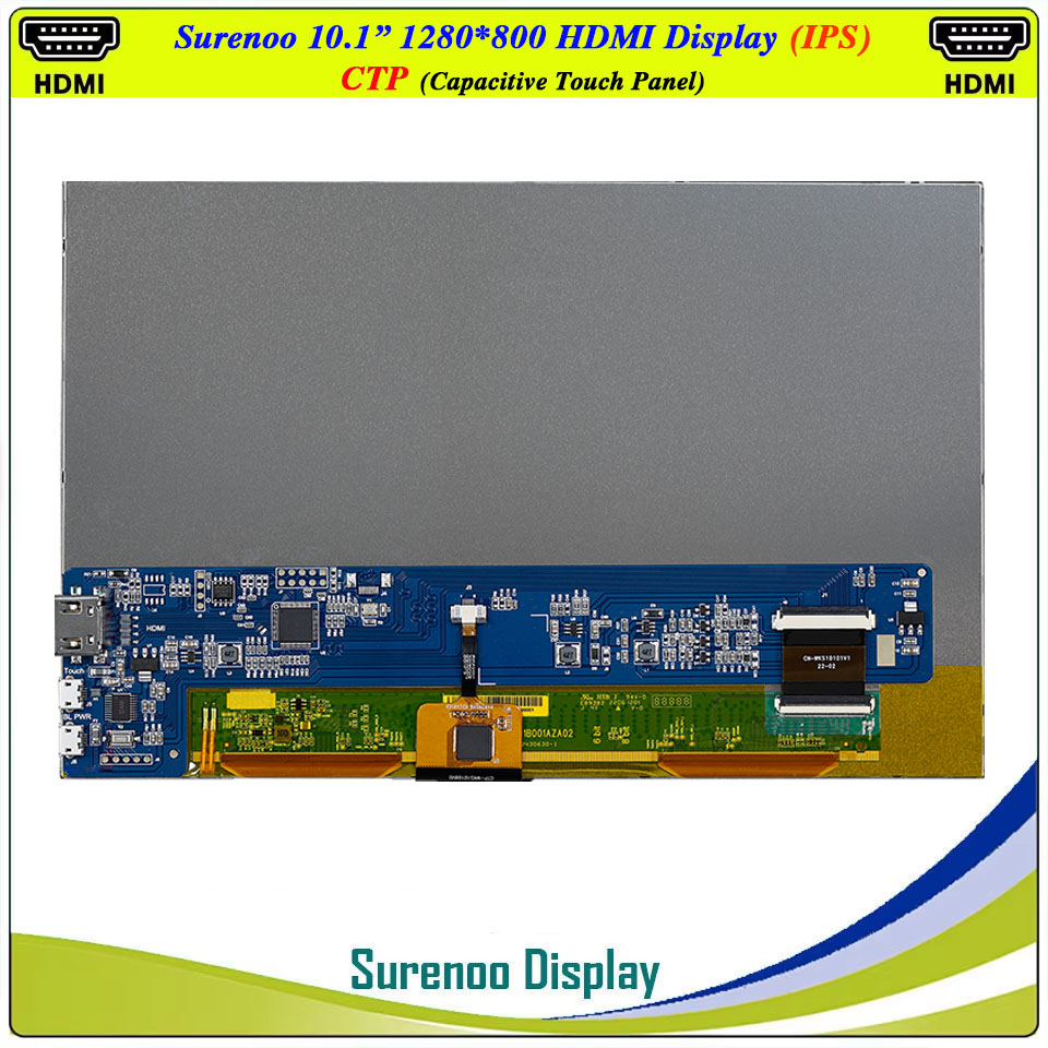 จอแสดงผล LCD ขนาด 10.1 นิ้ว คว - Raspberry Pi 10.1 Inch Capacitive Touch Screen Ips บทวิจารณ์และราคา