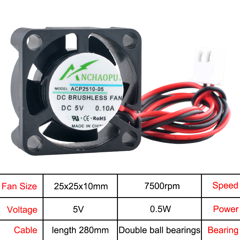 ANCHAOPU 2.5 ซม.25 มม.พัดลม 25 - Raspberry Pi Water Cooling Kit บทวิจารณ์และราคา