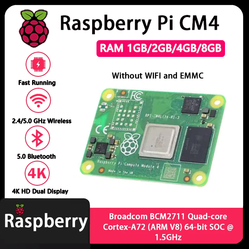 Raspberry Pi CM4 แรม 1GB/2GB/4 - Raspberry Pi Compute Module 4 8Gb 32Gb Emmc บทวิจารณ์และราคา