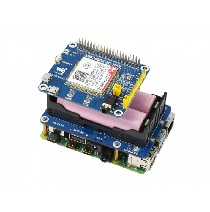 เวฟแชร์เครื่องสำรองไฟ UPS HAT  - Raspberry Pi Uninterrupted Power Supply Ups 18650 บทวิจารณ์และราคา